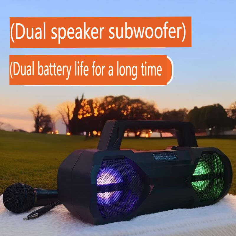 F5 Bluetooth [dobbel høyttaler subwoofer] Square Dance utendørs høyt volum ultralang utholdenhetsbetalingssending_voghion.com