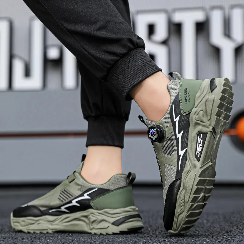 Chaussures de sport confortables et élastiques pour homme, idéales pour les loisirs, l'extérieur, la course à pied, la marche, le sport, les loisirs, quatre saisons, anti-odeurs, avec bouton rotatif, 250714_voghion.com