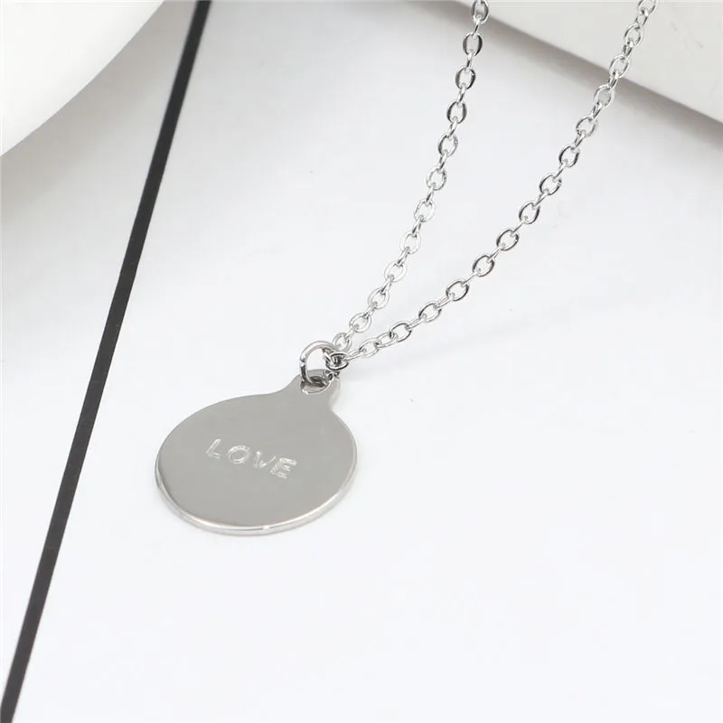 Collane con ciondolo Moda Collana in acciaio inossidabile Elefante Albero Simbolo dell'amore Pentagramma Stella Donne Gioielli per le feste Regalo_voghion.com