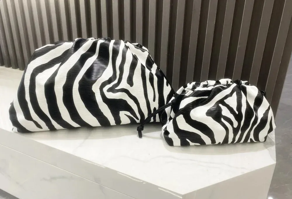 Zebra soft cloud handtas set dames clutch schoudertas_voghion.com