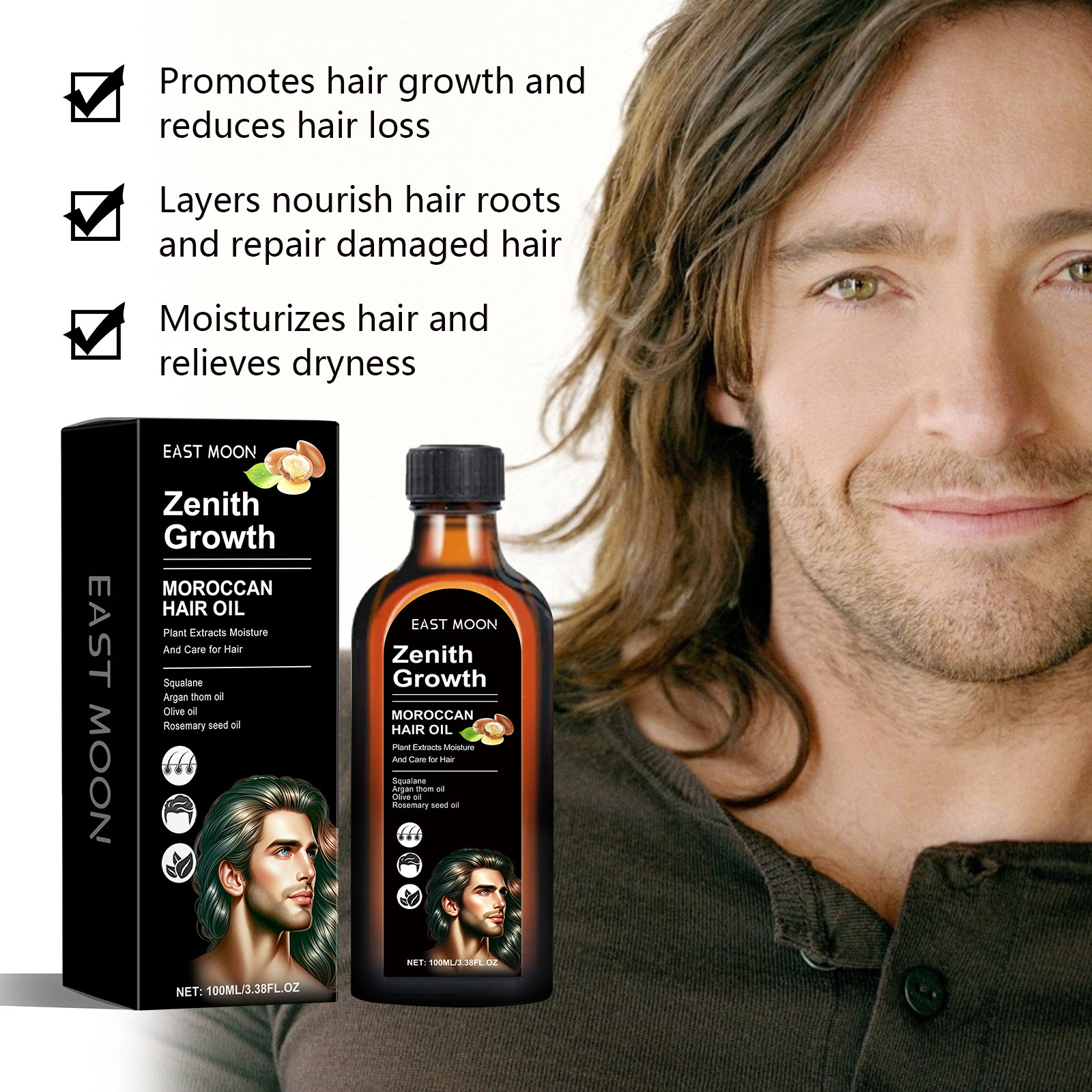 East Moon Rosemary Care Essential Reparéiert dréchen Hoer, pflegt d'Hoerwurzelen, stäerkt déckt an straffend Hoer Essenzöl_voghion.com