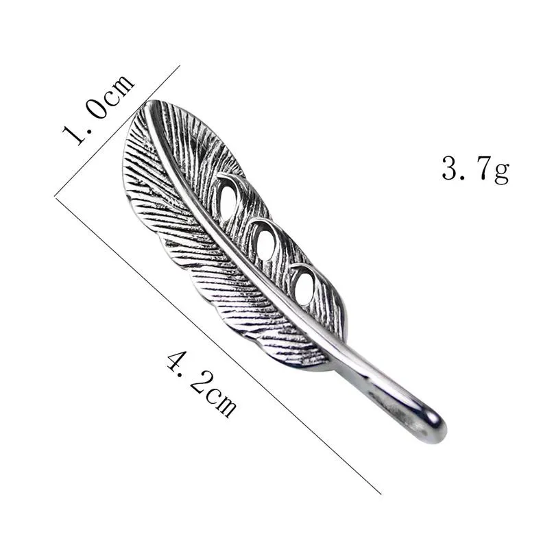 Pendant Necklaces Stainless Steel Eagle Feather Tribe Leaf Necklace Blue Stone Punk Woman Bohemian Diy Jewelry Making_voghion.com