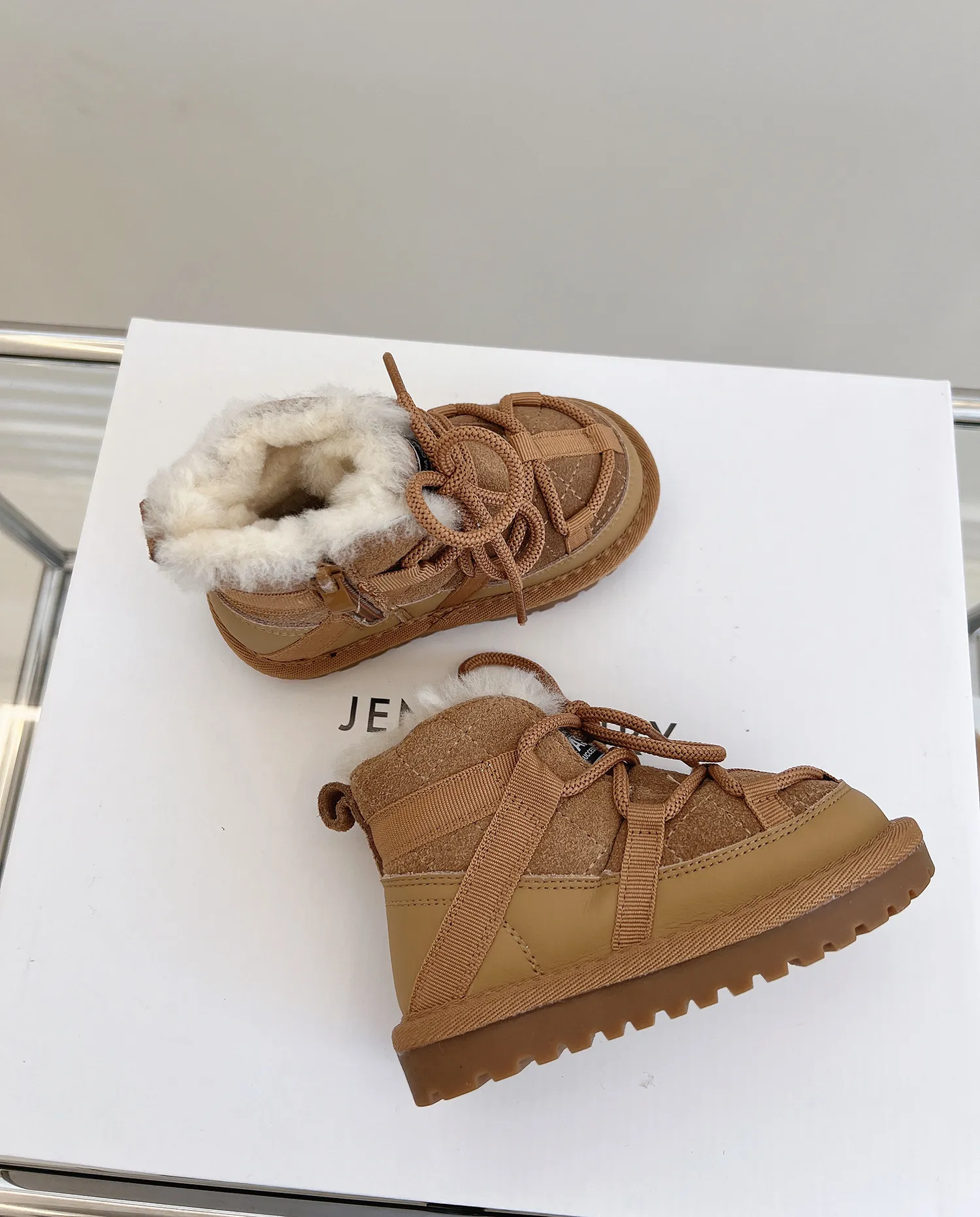 Winter Kids Children Snow Warm Plush Toddler Boys Shoes Non-slip Fashion Kidsnest Baby Girls Boots 1-6 Years Size US_desvips.com