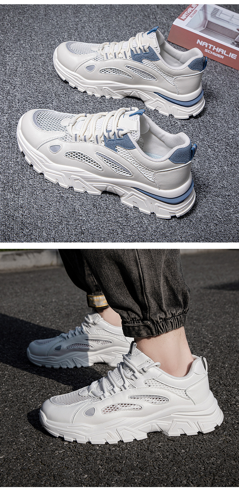 strength couples, 2024 summer new men's breathable mesh sports running shoes, _voghion.com