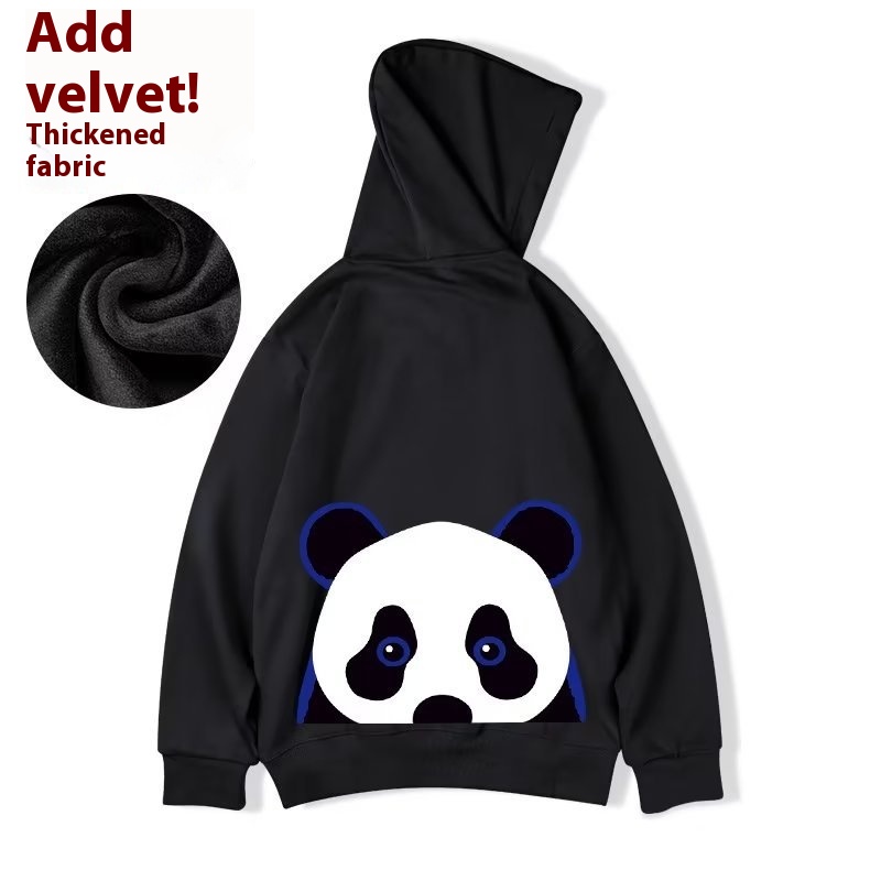 Men's Oversized Plush Hoodie For Autumn And Winter Thickened_voghion.com