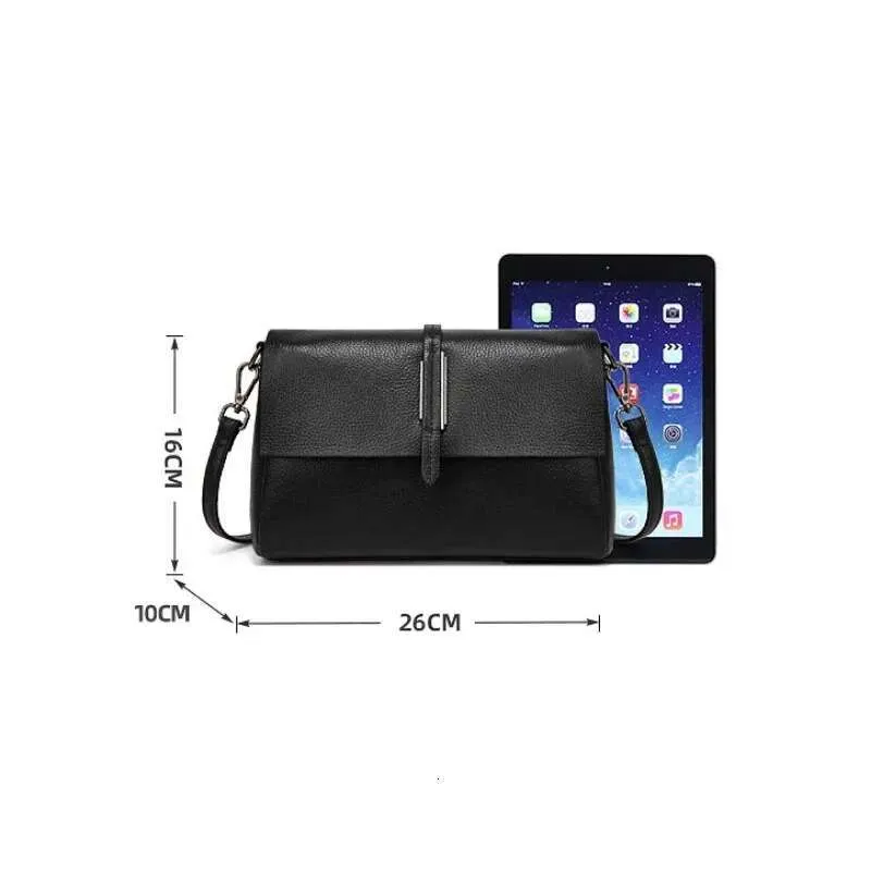 New Arliwwi Designer Real Cow Leather Lady's Flap Messenger Bags Soft Genuine Cowhide Functional Shoulder Handbags_voghion.com