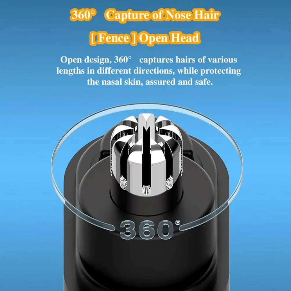2025 Professional Nose Trimmer - Dual Blades, USB-C Fast Charging, Unisex_voghion.com