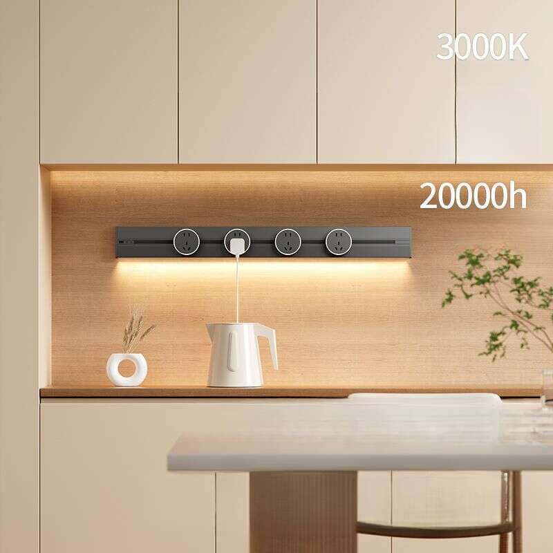 【Protección ocular con alta reproducción de color】 Riel con luz de inducción USB-C para cocina, sala de estar, hogar, deslizante móvil_voghion.com