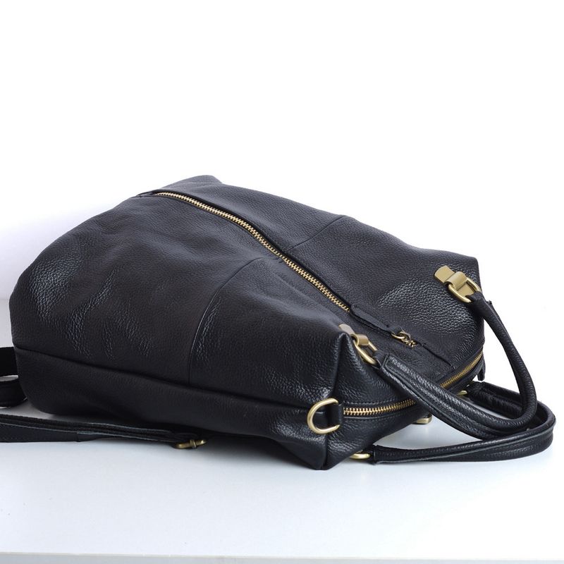 Hauptschicht- aus Rindsleder, modische trendige Tasche, große Damentasche, schwarz, weicher, vielseitiger_voghion.com