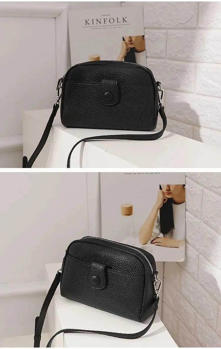 Borsa a tracolla da donna in pelle PU piccola quadrata casual versatile bella moda monospalla grande capacità_voghion.com