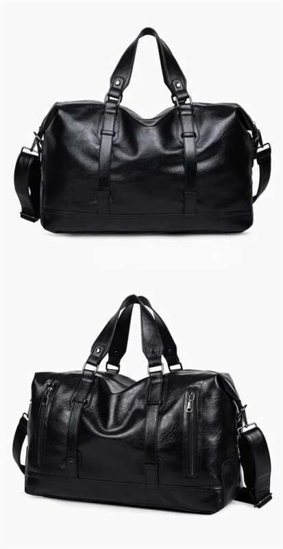 Borsa a mano grande casual da lavoro, borse da uomo in pelle PU di alta qualità con spalla obliqua, borse da viaggio_voghion.com