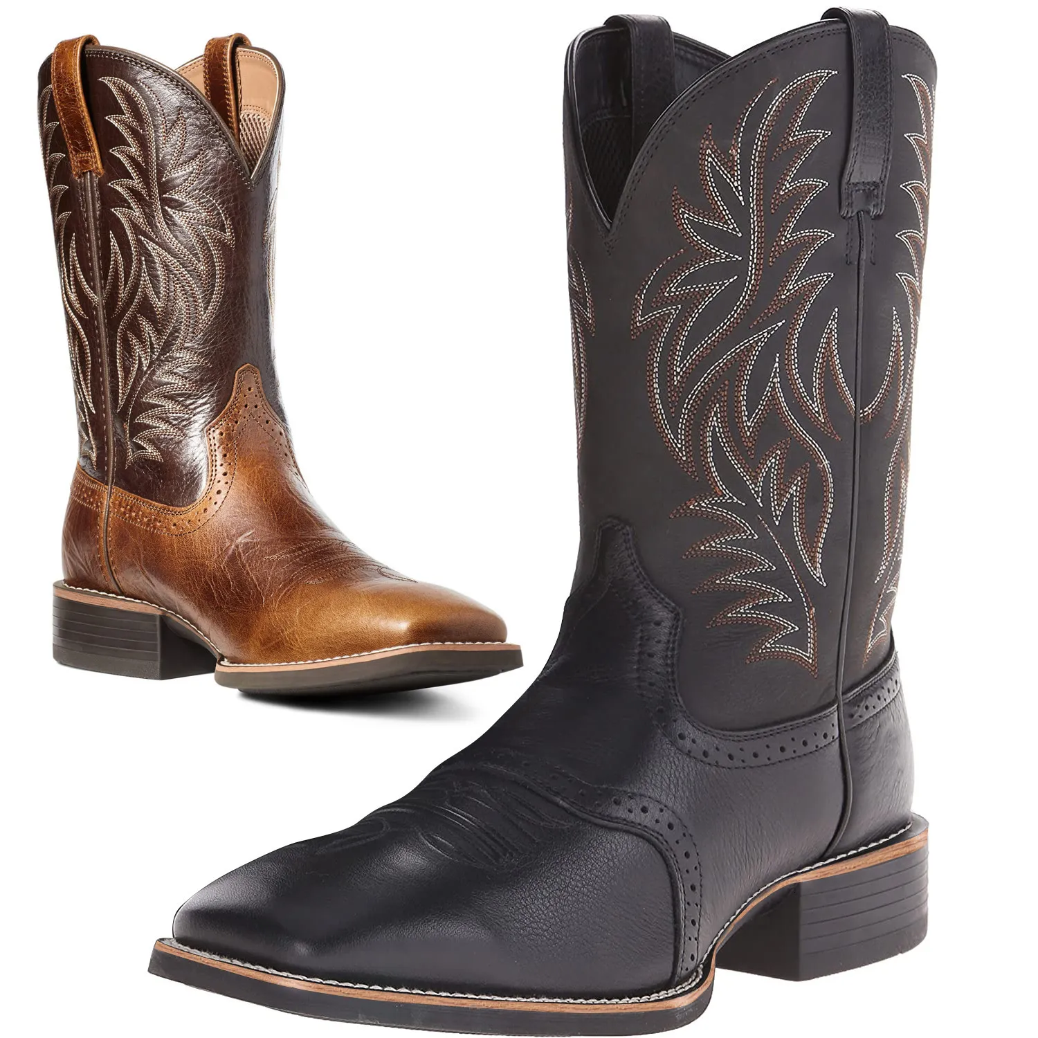 Men High Boots Embroidery Retro Handmade Mens Western Cowboy Boot Pointed Toe Hand ing Outdoor Shoes 241028_voghion.com