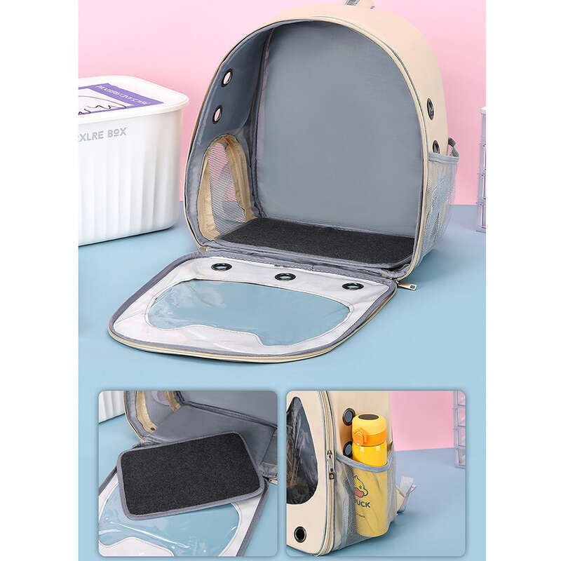Hongyue Summer New Portable Cat Cage For Cats And Dogs Going Out, PU Double Shoulder Large Space Bag, Pet Bag_voghion.com