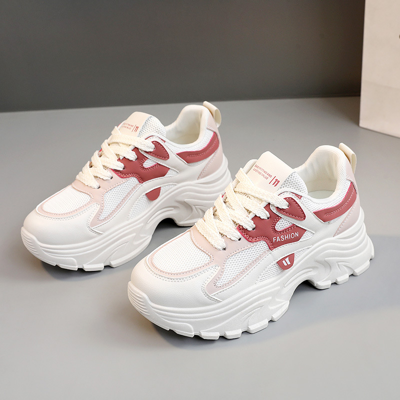 Breathable Women's Walking Shoes With Thick Sole Korean Style_voghion.com
