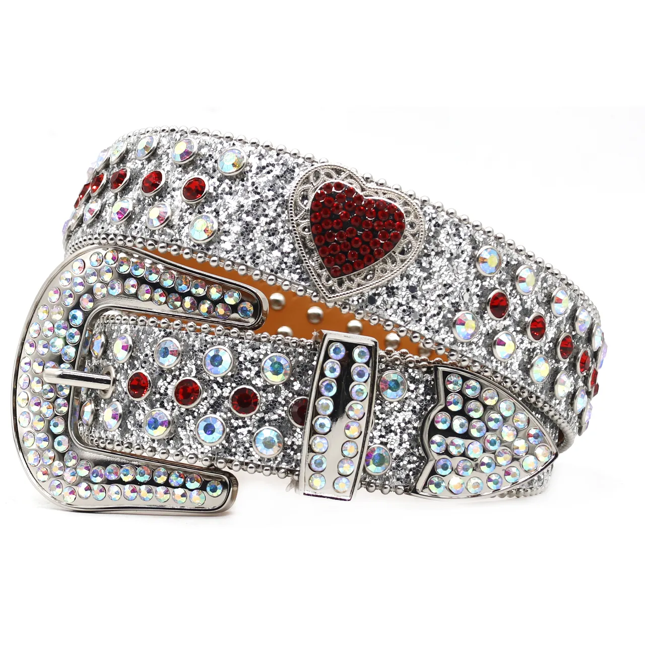 Modedesigner Bb Simon Gürtel für Frauen Männer Glänzender Gürtel Klassischer Dia Herzförmiger Dekorativer Glitzer-Nieten-Gurtkörper_voghion.com