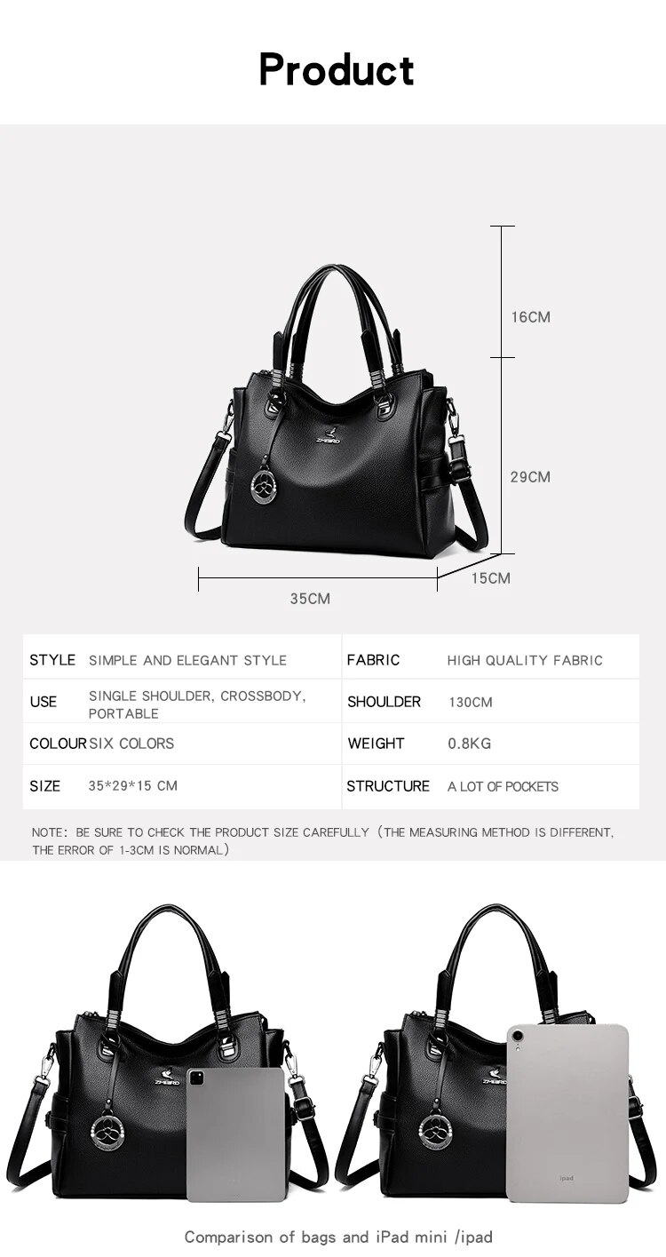 Borse da donna eleganti Borse in pelle di alta qualità Borse da donna con manico superiore Borsa a tracolla a tracolla di grande capacità Borse a mano_voghion.com