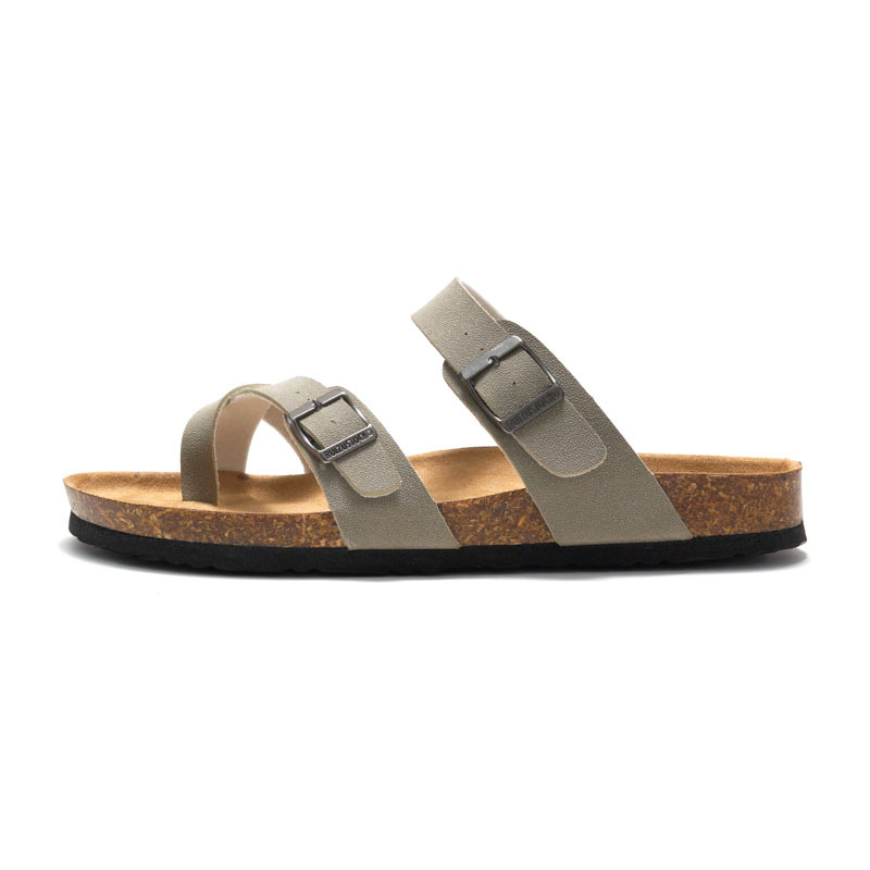 Ruizu 2024 autumn and summer new women's cork slippers trendy men's sandals couple beach shoes cork outdoor wear_voghion.com