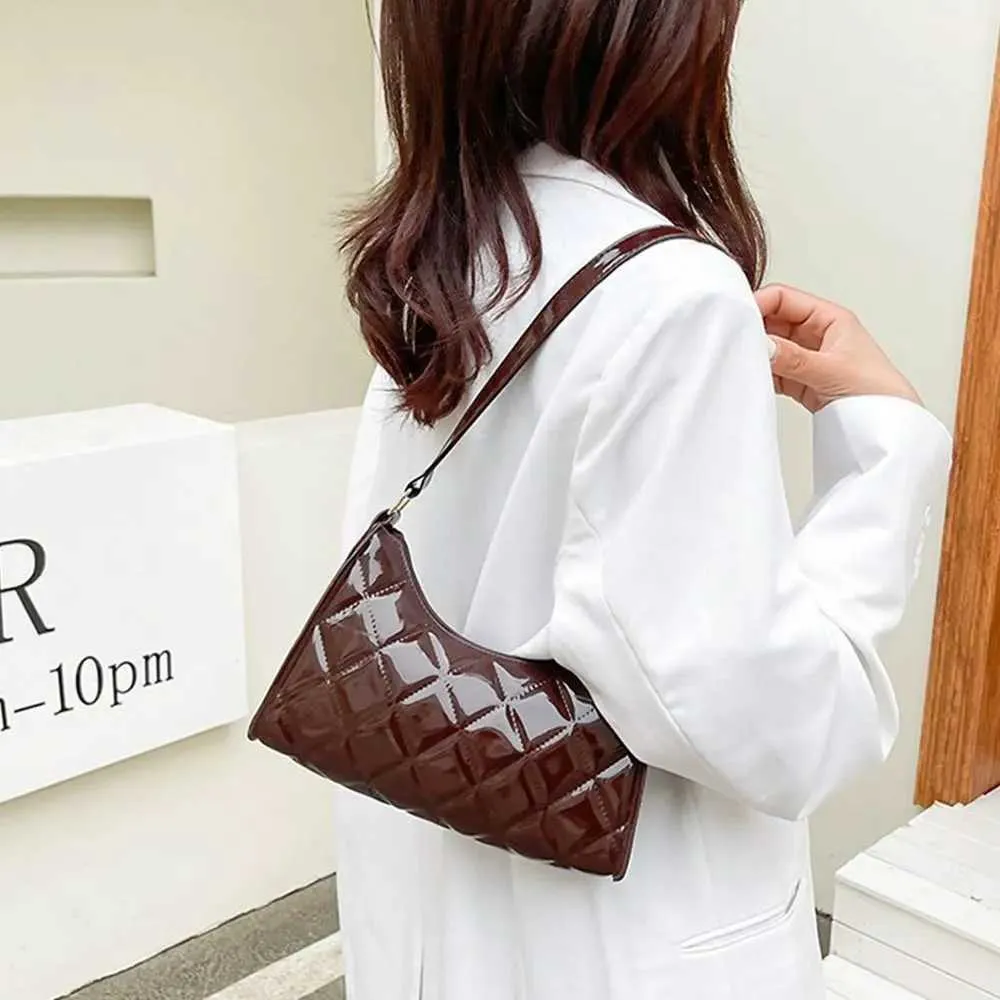 Damen Unterarmtasche PU Leder Casual Retro Handtaschen Totes Schultertaschen Shopper Ba241022_voghion.com