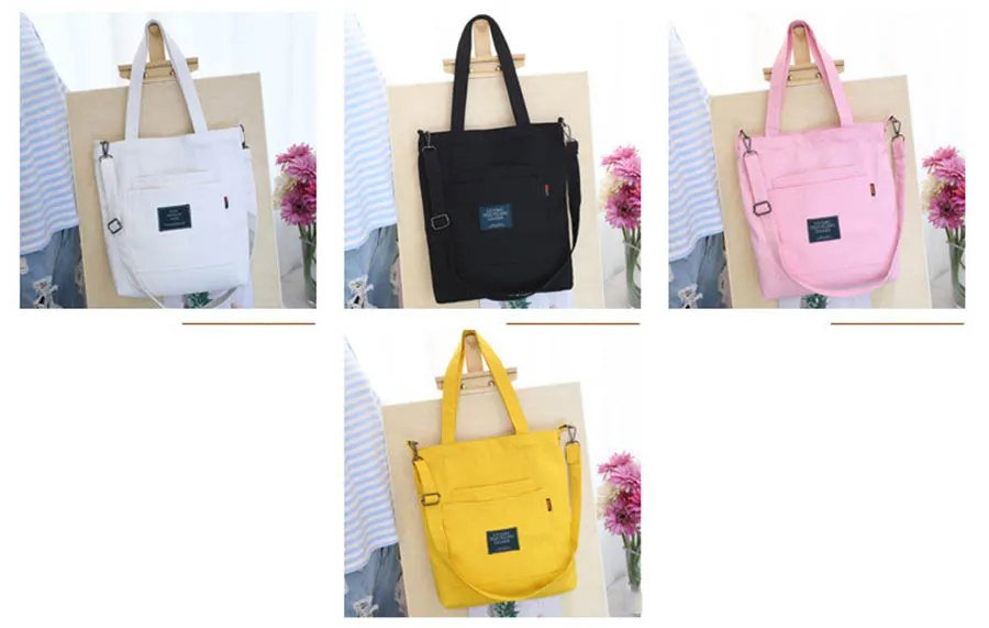 Kordelzug Frauen Handtaschen Große Kapazität Canvas Tasche Vintage Reißverschluss Klappe Schulter Messenger Umhängetaschen Beutel Bolsos_voghion.com