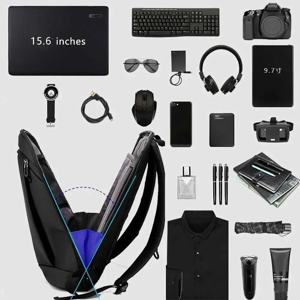 Ultradünner Laptop 15,6 Zoll Business Herren Tasche Damen Rucksäcke Einfarbig Unisex Rucksack Schlanker Rucksack C241107_voghion.com