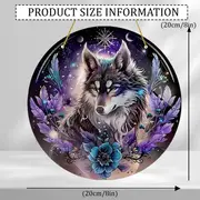 Moonlit Wolf Suncatcher - 8" Mystical Acrylic Art. Enchanted Decor For Living Room Or Fairy Garden Retreat._voghion.com