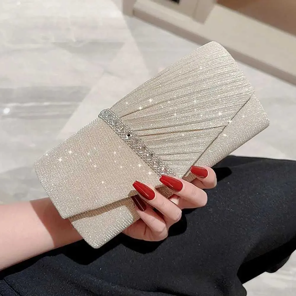 Pochette à paillettes pour femme, sac à main de soirée, de banquet, de soirée, de mariage, portefeuille Y241019_voghion.com