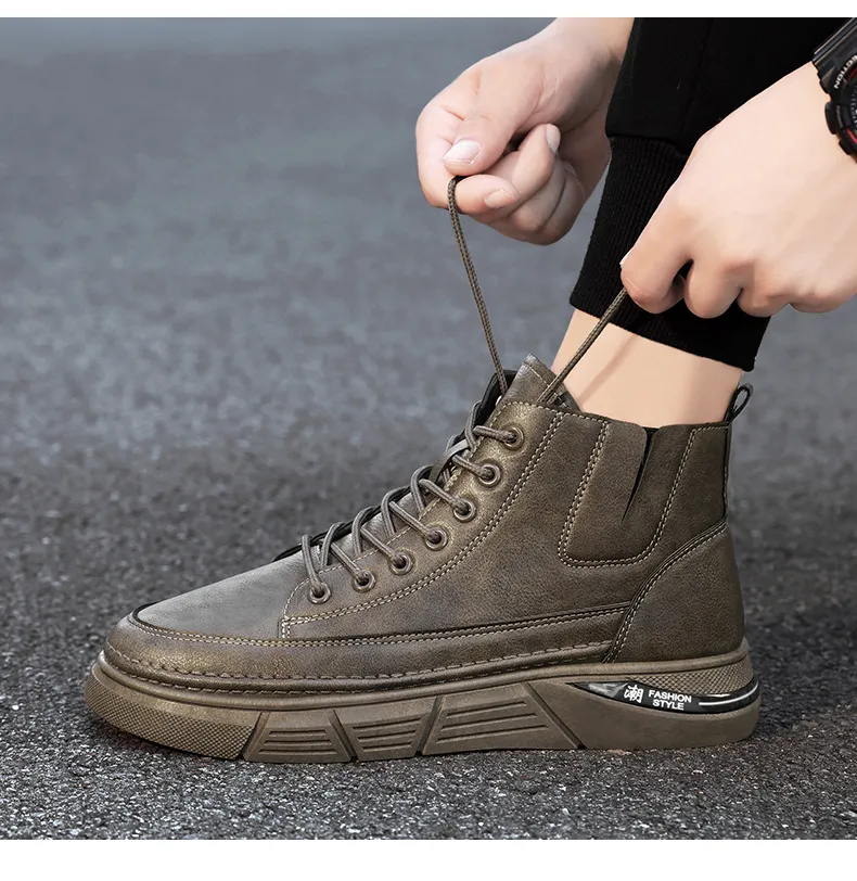 DW90 New Autumn Martin And Leather Boots_voghion.com