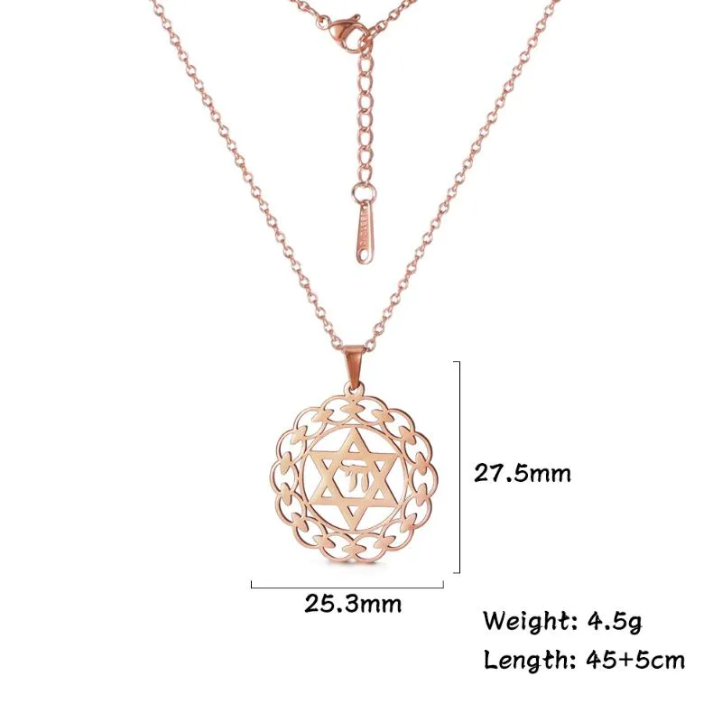 Pedat Necklaces Stailess Steel Petagram Me's Necklace Star Of David Wome Jewelry Weddig Gift For Mom Vitage_voghion.com