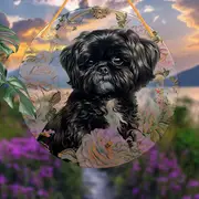 8" Shih Tzu Sonnenfänger - 2D-Fensterdekor aus Acryl. Perfekt für Veranda/Schlafzimmer/Wohnzimmer. Einzigartiges Geschenk zum Thema Haustier._voghion.com