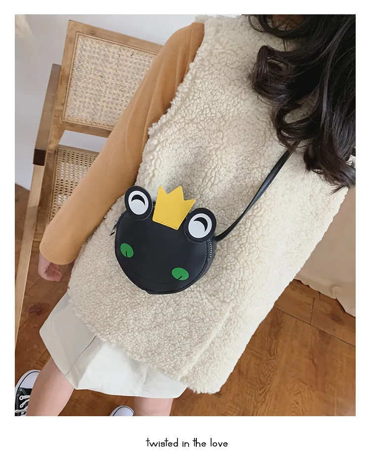 Fashion Kids Handbags Newest Korean Girls Mini Princess Purses Cute Frog Shoulder Messenger Bag Children Coins Bags_voghion.com