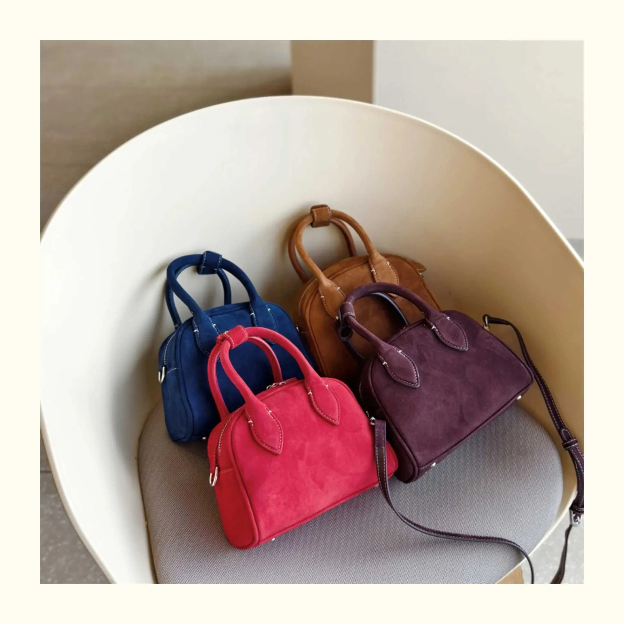 Suède pillow crossbody tas dames retro echt lederen handtas_voghion.com