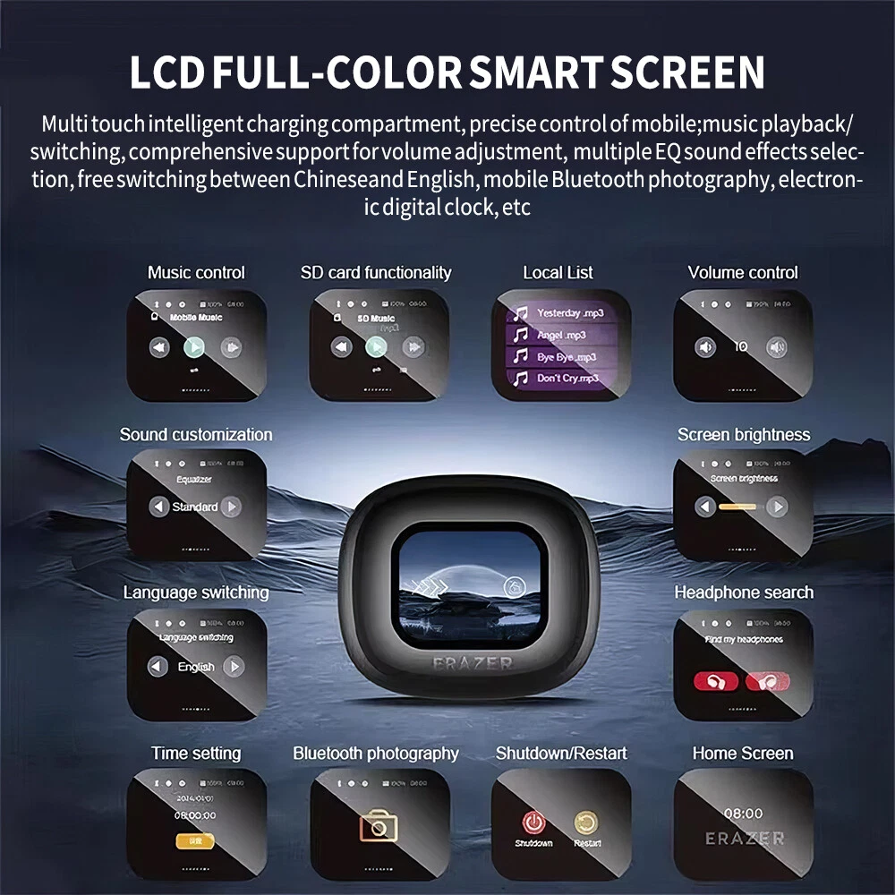 True Wireless Bone Conduction Headphones, OWS Open Ear Earphones With Earhooks_voghion.com