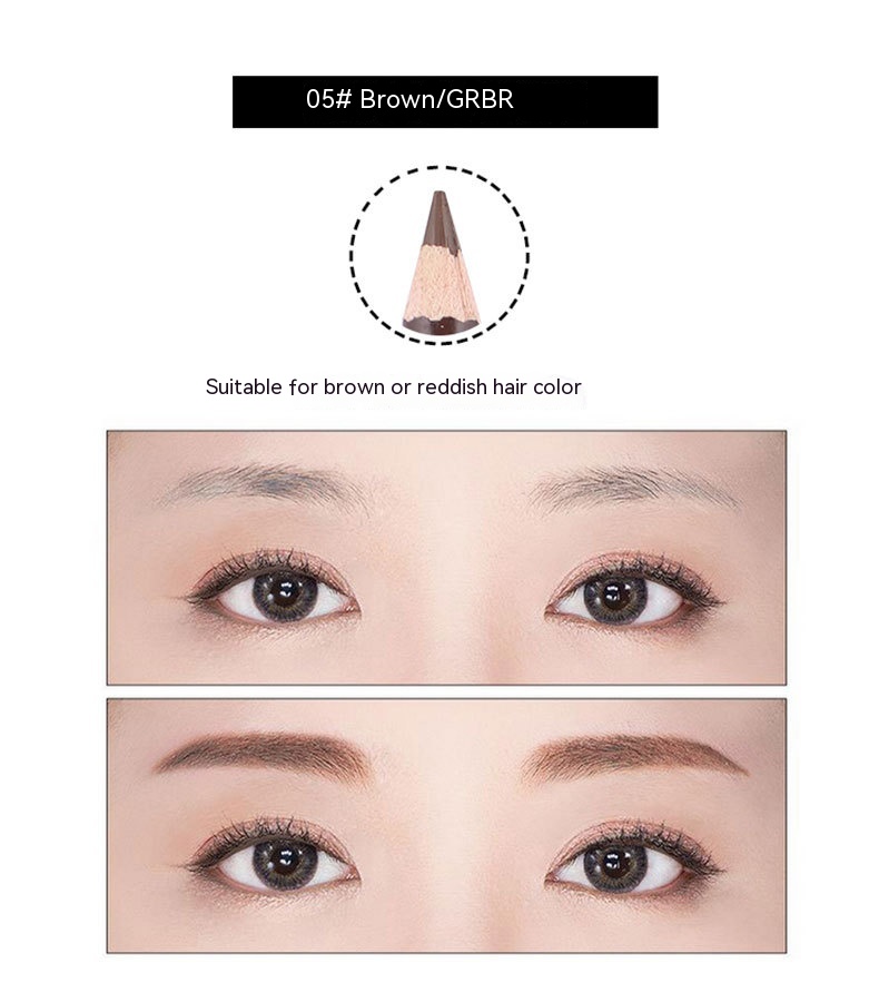 Schéinheets Leopardendruck Bleistift mat Wenkbrauepinsel Kënschtler waasserdicht a net ausschmierend Make-up Ufänger Kosmetik_voghion.com