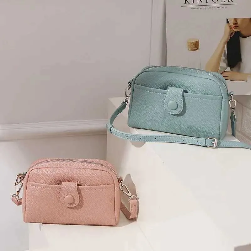 Borsa a tracolla da donna in pelle PU piccola quadrata casual versatile bella moda monospalla grande capacità_voghion.com