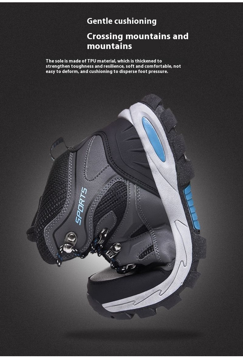 Sommer High-Top Outdoor Wanderbergsteigen Schuhe Mode lässig dicke Unterseite rutschfeste Einzelschuhe Männer_voghion.com