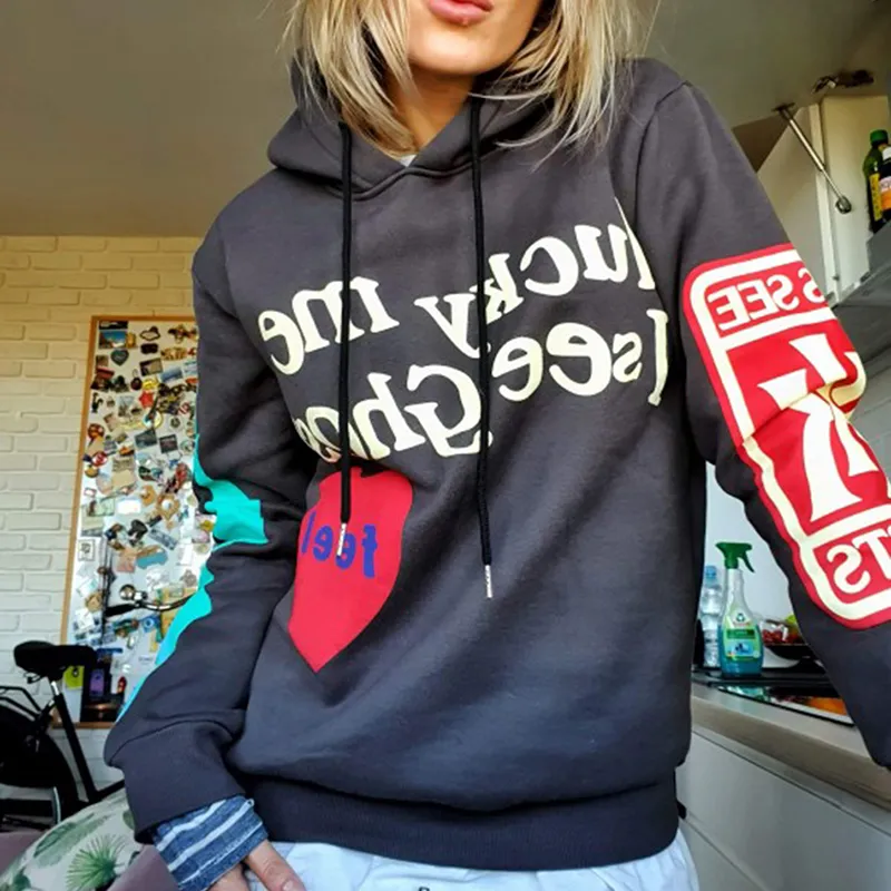 Herenhoodies Haruku Graffiti Lucky Me I See Ghosts Letter Winter Sweatshirts Heren en Dames Hoodie Hip Hop Oversized_voghion.com