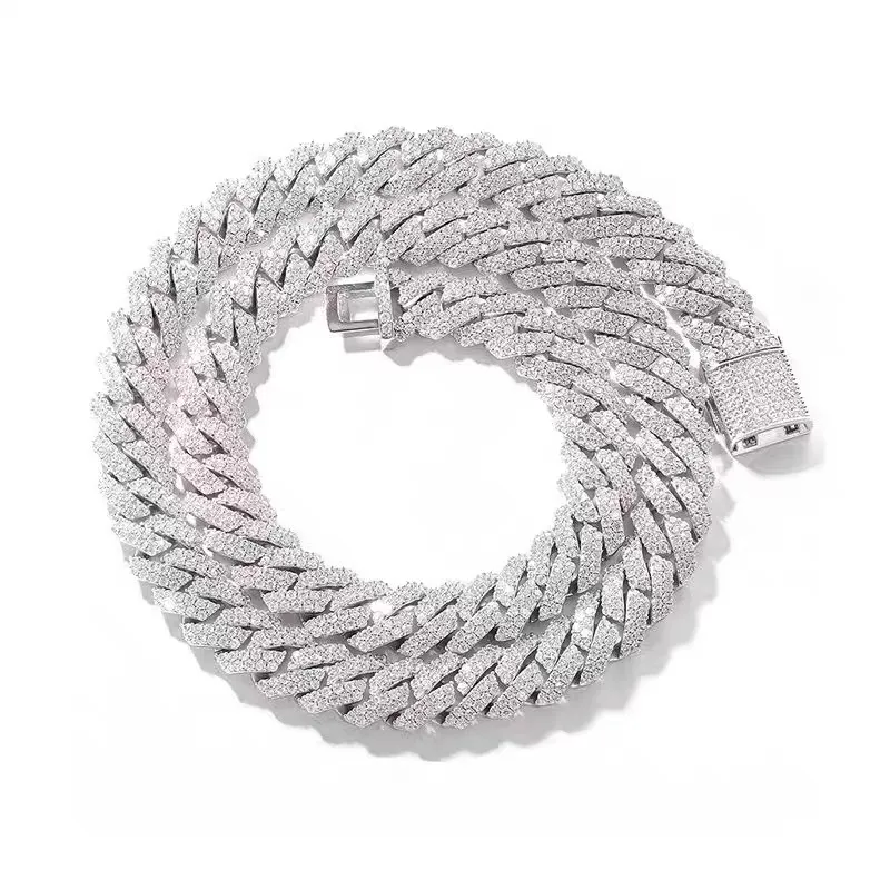 Ogrlica Moissanite Chaincuban K Horizon Iced Out Pass Dia Tester Vvs nakit za muškarce poklon_voghion.com