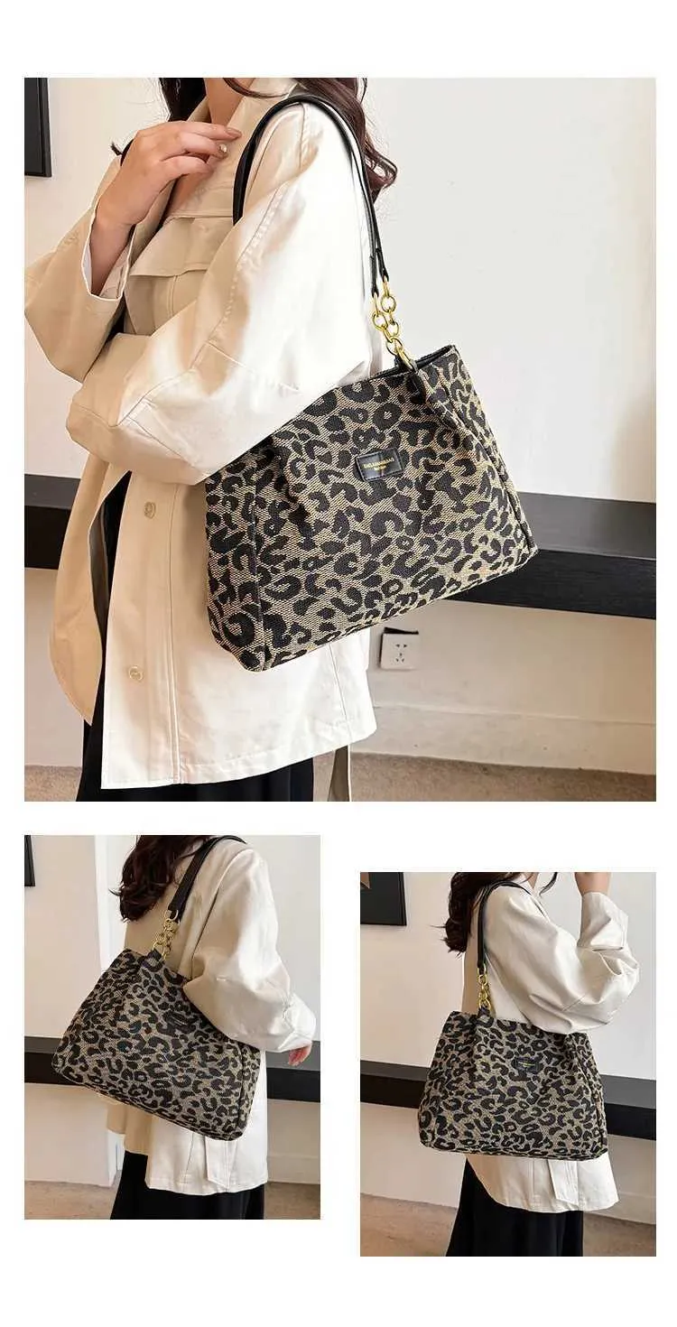 Trendig damaxelremsväska med leopardmönster i bohemisk stil_voghion.com