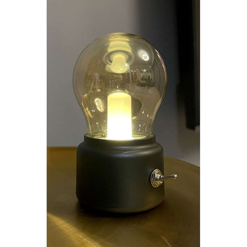 Light Night Mini wiederaufladbare Glühbirne, Schlafzimmer Schlaf, Nachttisch weiches Umgebungslicht, nostalgische Schreibtischlampe_voghion.com