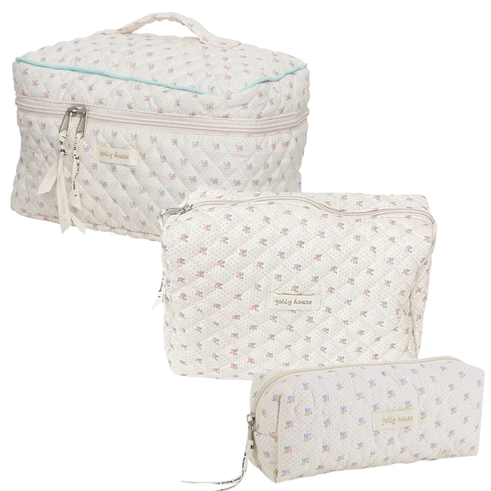 Mini trousse de maquillage imprimée pour femme, étui de rangement matelassé pour cosmétiques, sac portable pour pièces de monnaie, articles divers, porte-cartes de crédit_voghion.com