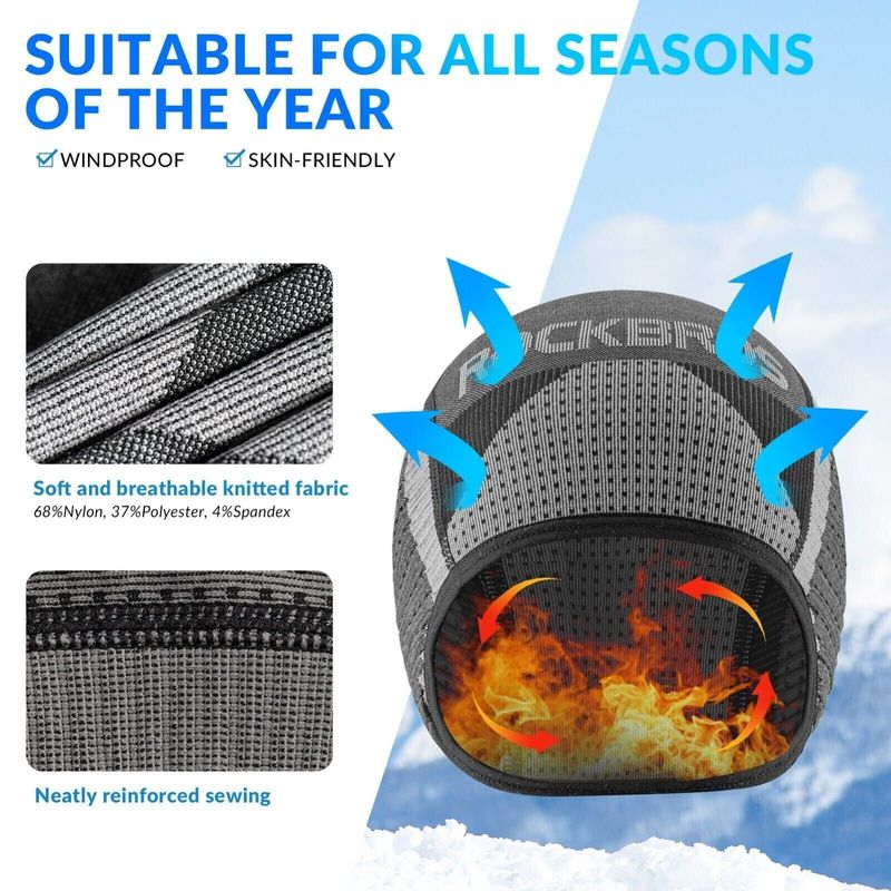 ROCKBROS Winter Bicycle Helmet Windproof MTB Cap Warm_voghion.com