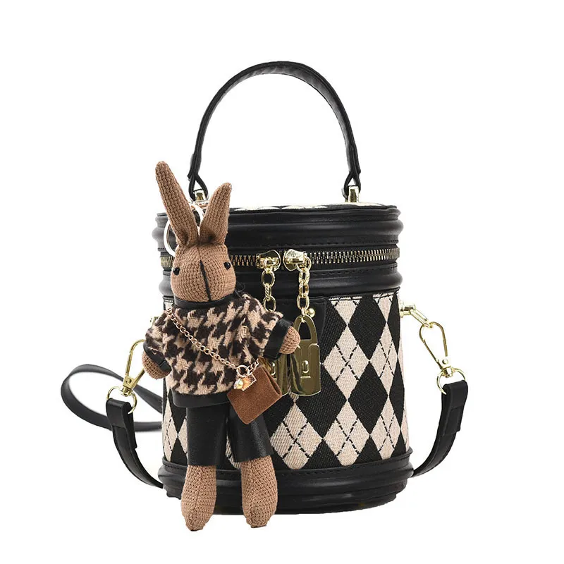 Borsa firmata, spedizione gratuita, borsa a secchiello alla moda Dia Grid, borsa a mano, borsa a tracolla per donna._voghion.com