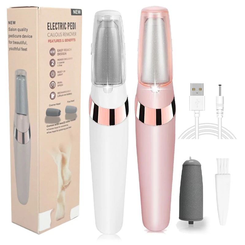 Professional Electric Foot Callus Remover Rechargeable Pedicure Kit_voghion.com