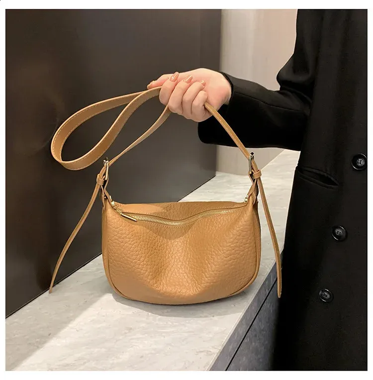 Geantă de umăr pentru femei, geantă de mână din piele naturală cu 3 straturi cu fermoar, geantă de mână din piele de vacă, geantă crossbody pentru femei, geantă de mână Hobos Messenger Tote_voghion.com