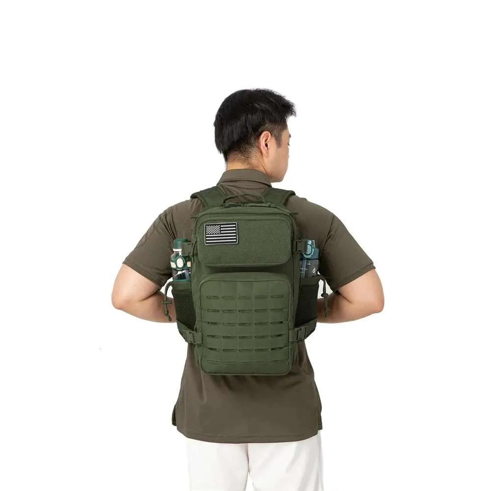 Zaino tattico da 25L/45L per donna/uomo, per sopravvivenza all'aperto, con taglio laser, Molle, per escursionismo, scuola, palestra, zaino con doppia tazza_voghion.com