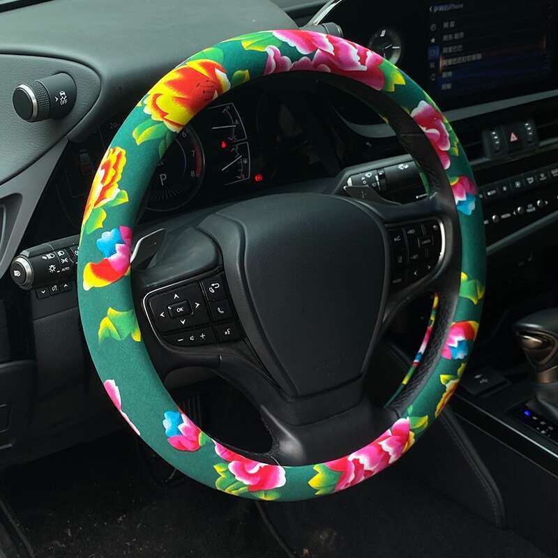 Volan auto Jdm China-Chic Northeast Calico personalizat, modificare creativă, antiderapant, patru anotimpuri_voghion.com