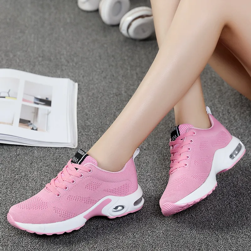 Trainers Ladies Casual Mesh Sneakers Pink Women Flat Lightweight Soft Breathable Footwear Basket Running Shoes Plus Size_voghion.com