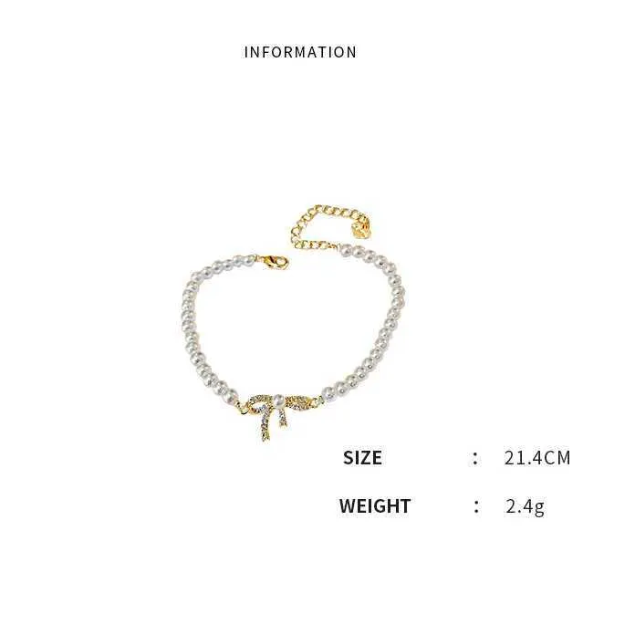 Bracelet ajustable avec perles et strass pour femme doré_voghion.com