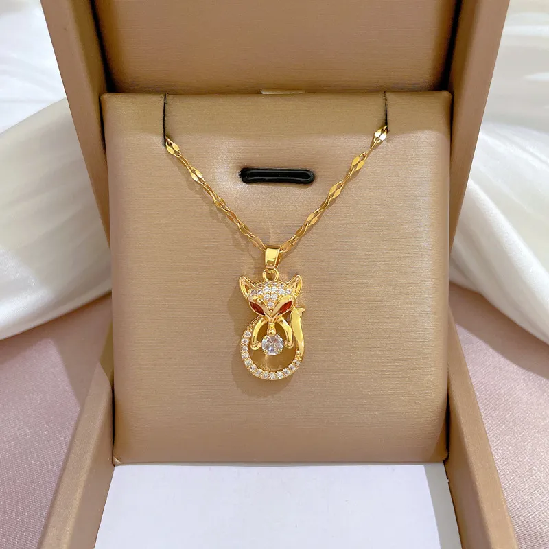 Collane con ciondolo in acciaio inossidabile 316L, minimalista, acchiappasogni, collana per donna, girocollo con nappa, gioielli alla moda per donna_voghion.com
