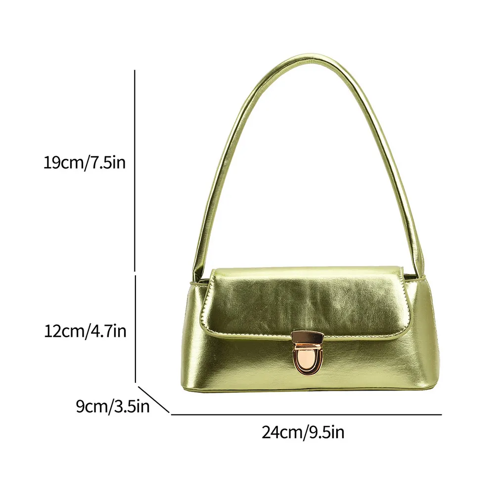 Handtassen voor dames, eenvoudige handtassen met handvat, Franse tote, elegante glanzende oksel, schoudertas van PU-leer voor dames_voghion.com
